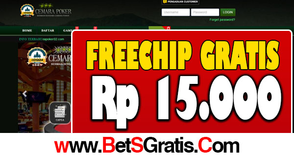 Cemarapoker - Freebet gratis 15.000 tanpa deposit