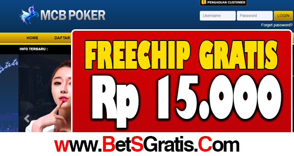 MCBPoker FreeChip Gratis Rp 15.000 Tanpa Deposit