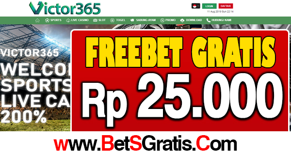 Victor365 Freebet Gratis Rp 25.000 Tanpa Deposit