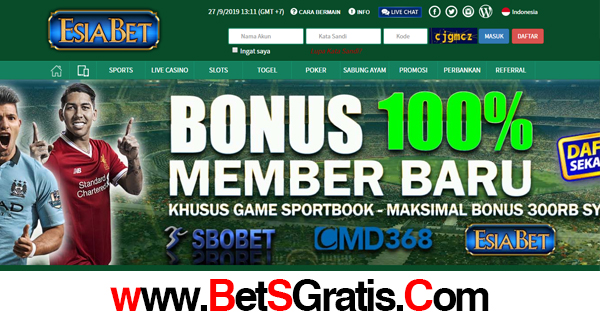 EsiaBet Bonus New Member Sportsbook 100%