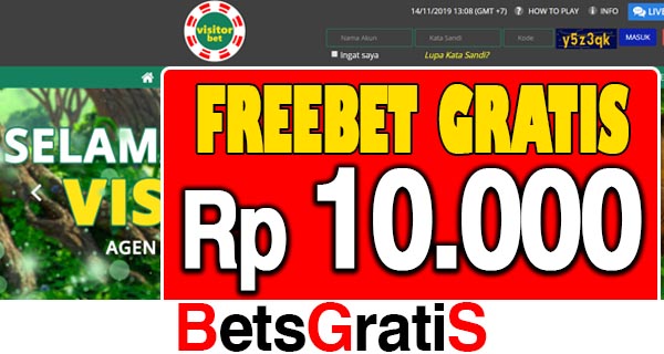 VisitorBet Freebet Gratis Rp 10.000 Tanpa Deposit