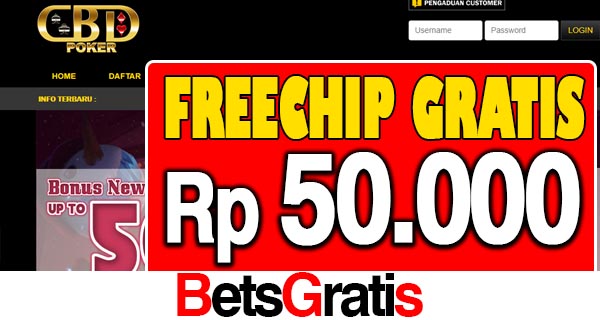 CBDPoker Freechip Gratis Rp 50.000 Tanpa Deposit