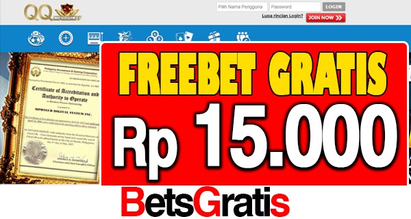 QQMegaWin77 Freebet Gratis Rp 15.000 Tanpa Deposit