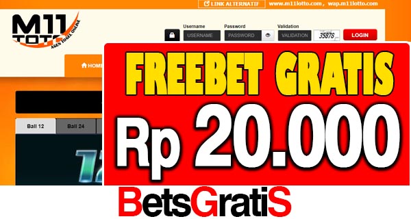 M11Toto Freebet Gratis Rp 20.000 Tanpa Deposit