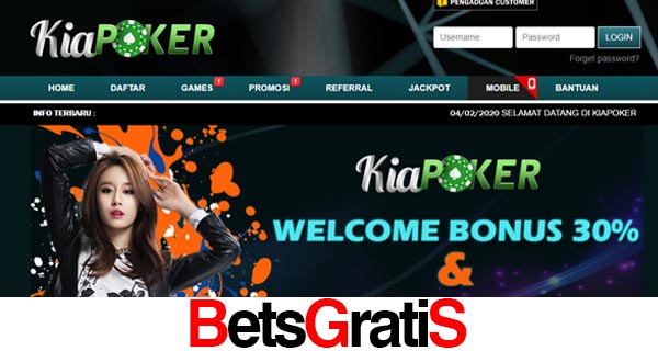 KiaPoker Bonus New Member 30%