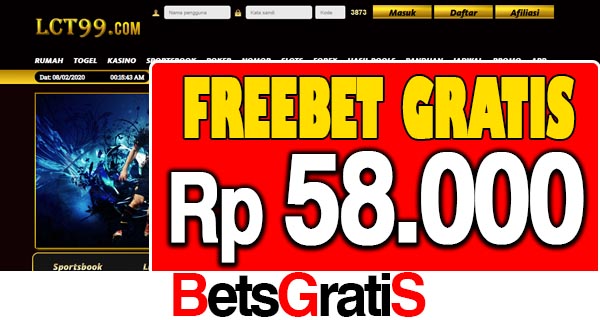 LCT99 Freebet Gratis Rp 58.000 Tanpa Deposit