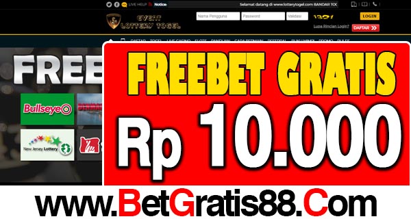 LotteryTogel Freebet Gratis Rp 10.000 Tanpa Deposit