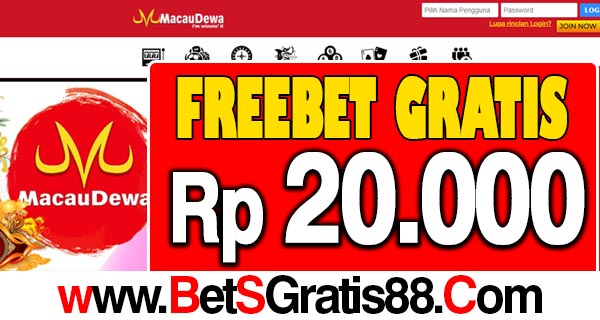 MacauBet Freebet Gratis Rp 20.000 Tanpa Deposit