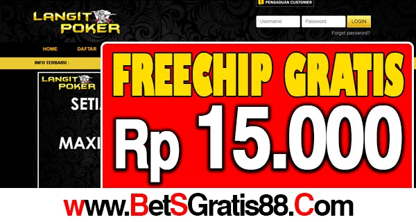 LangitPoker Freechip Gratis Rp 15.000 Tanpa Deposit