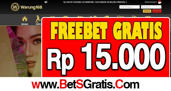 Warung168 Freebet Gratis Rp 15.000 Tanpa Deposit