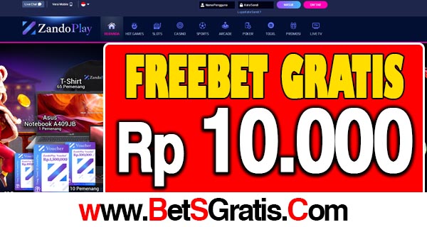 Zandoplay Freebet Gratis Rp 10.000 Tanpa Deposit