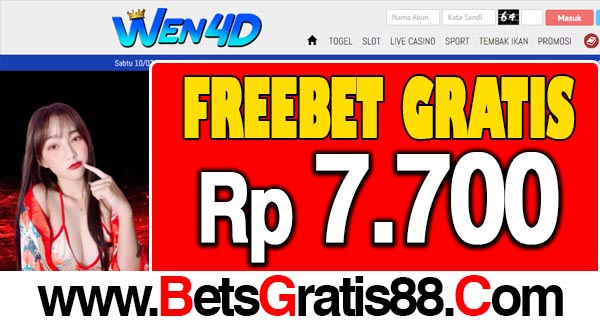 WEN4D Freebet Gratis Rp 7.700 Tanpa Deposit