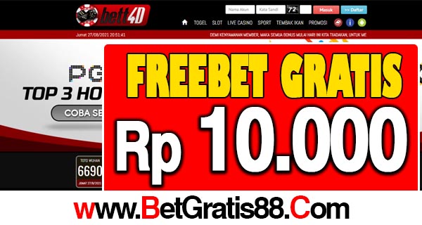 Bett4D Freebet Gratis Rp 10.000 Tanpa Deposit