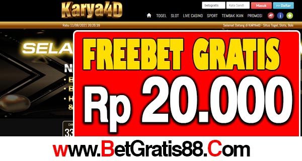 Karya4D Freebet Gratis Rp 20.000 Tanpa Deposit