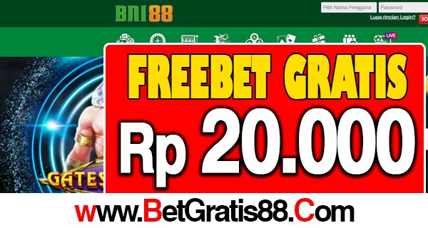 BNI88 Freebet Gratis Rp 20.000 Tanpa Deposit