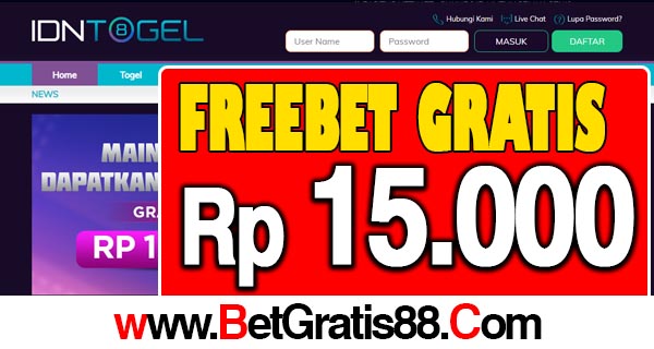 IDNTogel Freebet Gratis Rp 15.000 Tanpa Deposit