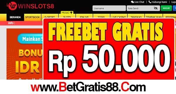 WinSlots8 Freebet Gratis Rp 50.000 Tanpa Deposit