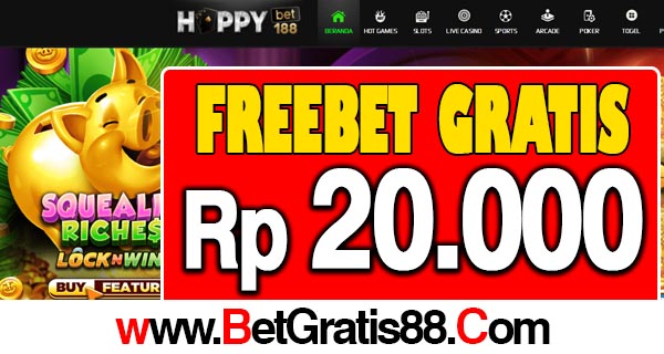 HappyBet188 Freebet Gratis Rp 20.000 Tanpa Deposit