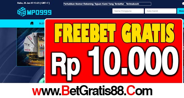 MPO999 Freebet Gratis Rp 10.000 Tanpa Deposit