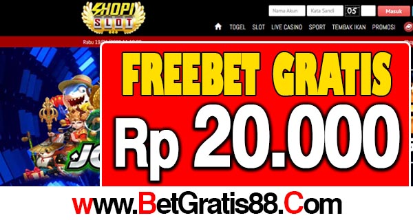 ShopiSlot Freebet Gratis Rp 20.000 Tanpa Deposit