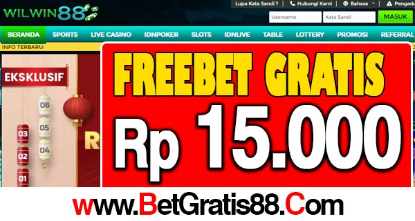 WilWin88 Freebet Gratis Rp 15.000 Tanpa Deposit