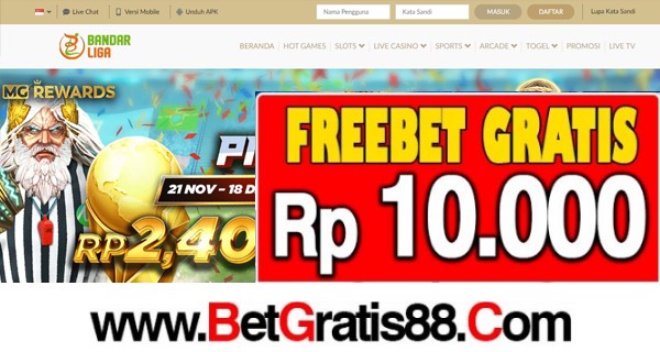 BANDARLIGA Freebet Gratis Rp 10.000 Tanpa Deposit