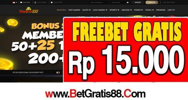 BANTAI777 Freebet Gratis Rp 15.000 Tanpa Deposit