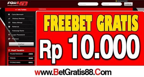 FOR4D Freebet Gratis Rp 10.000 Tanpa Deposit