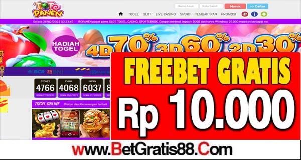 TOTOPANEN Freebet Gratis Rp 10.000 Tanpa Deposit