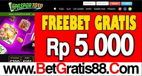 PASPORTOTO Freebet Gratis Rp 5.000 Tanpa Deposit