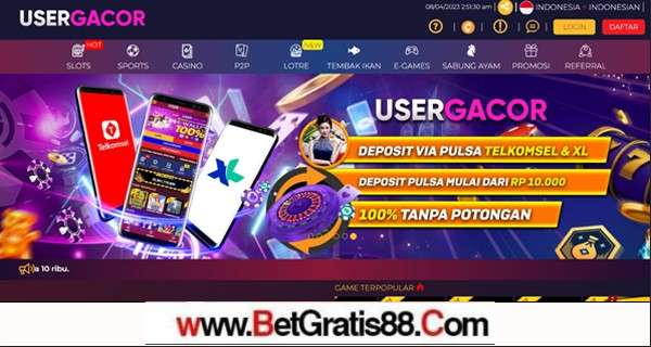 USERGACOR BONUS DEPOSIT SLOT 100% BONUS