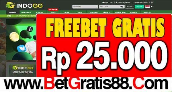 INDOGG Freebet Gratis Rp 25.000 Tanpa Deposit