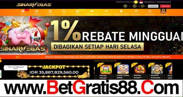 SINARVEGAS BONUS SLOT 50% NEW MEMBER