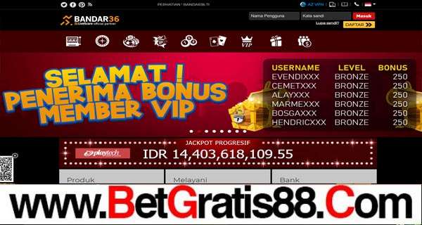 BANDAR36 BONUS SLOT 50% MEMBER BARU