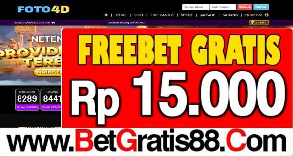 FOTO4D Freebet Gratis Rp 15.000 Tanpa Deposit