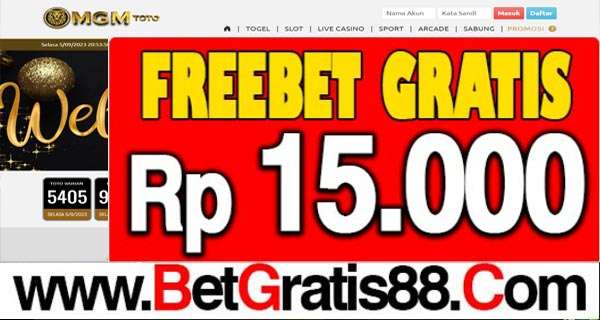 MGMTOTO Freebet Gratis Rp 15.000 Tanpa Deposit