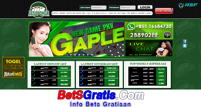 Jasapoker Freebet Gratis Rp 15.000 Tanpa Deposit